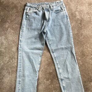 Ag Adriano Goldschmied Light Blue Straight Leg Jeans